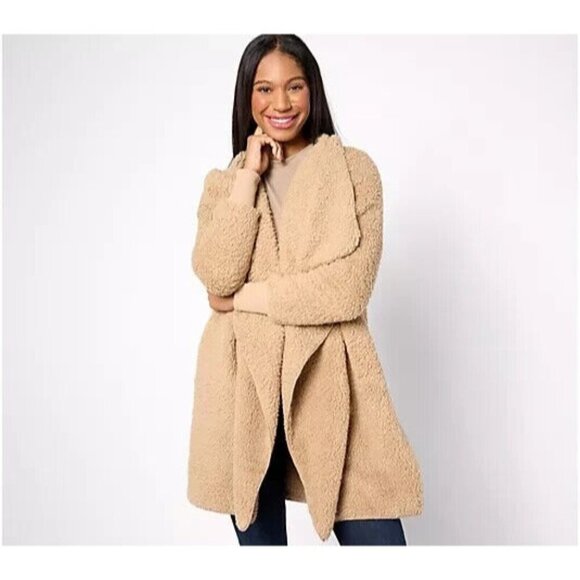 Bumblebella Jill Martin Reg Sherpa Cascading Cardigan PROSECCO,X-Large A615044 - Picture 1 of 1